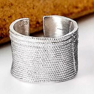 STERLING SILVER IRREGULAR TEXTURE RING